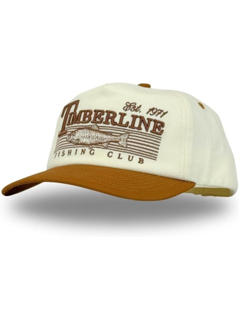 Vintage Unstructured Cotton Flat Bill Snapback Hat | Low Profile Fishing